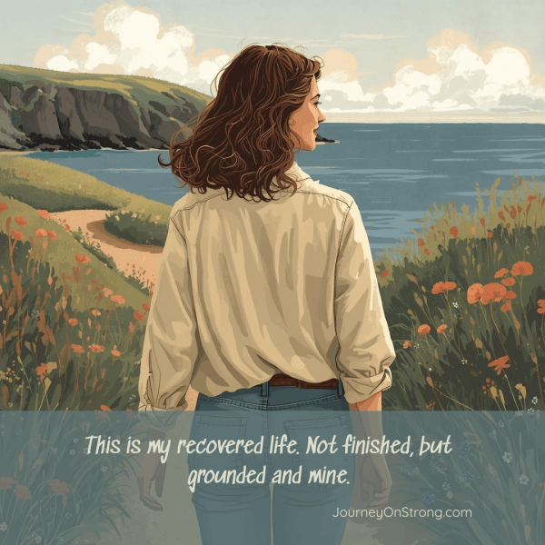 This is my recovered life. Not finished, but grounded and mine.